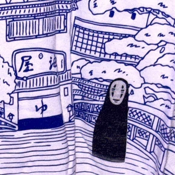 ๋࣭⭑ spirited away graphic T-shirt oversized long - Picture 2 of 3